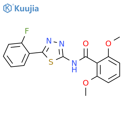 BENZAMIDE, N-[5-(2-FLUOROPHENYL)-1,3,4-THIADIAZOL-2-YL]-2,6-DIMETHOXY- structure