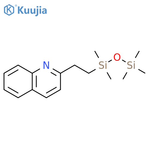 Quinoline, 2-[2-(pentamethyldisiloxanyl)ethyl]- structure