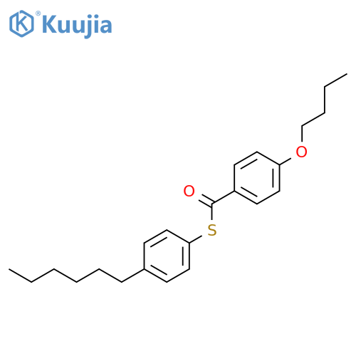 Benzenecarbothioic acid, 4-butoxy-, S-(4-hexylphenyl) ester structure