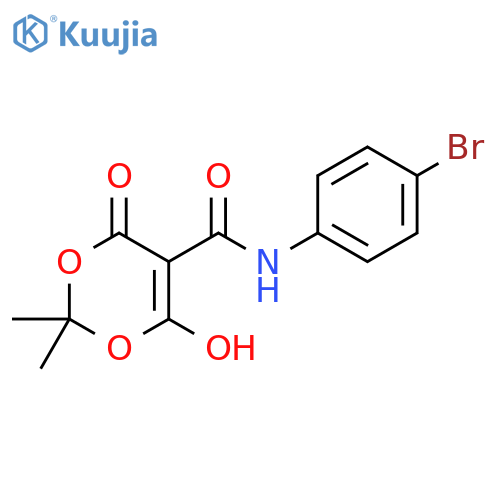 4H-1,3-Dioxin-5-carboxamide,N-(4-bromophenyl)-6-hydroxy-2,2-dimethyl-4-oxo- structure