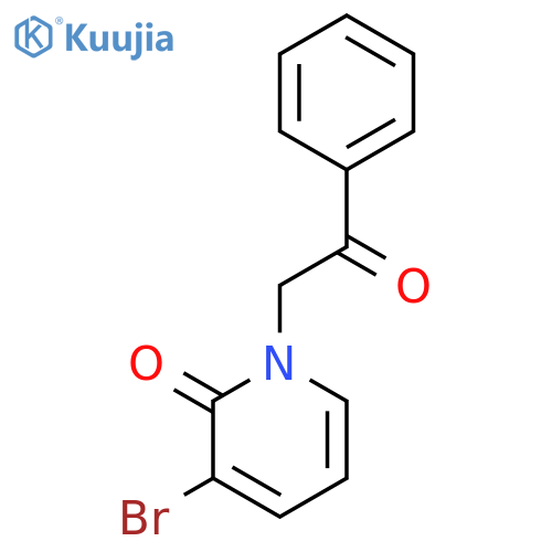 2(1H)-PYRIDINONE, 3-BROMO-1-(2-OXO-2-PHENYLETHYL)- structure