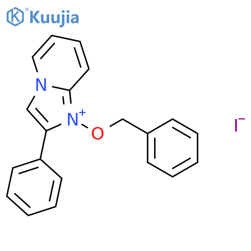 IMIDAZO[1,2-A]PYRIDINIUM, 2-PHENYL-1-(PHENYLMETHOXY)-, IODIDE structure