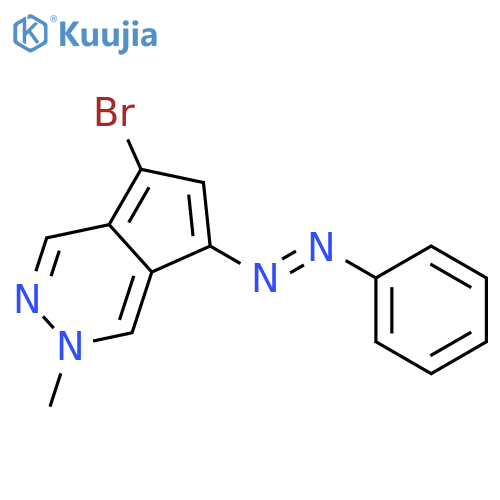 2H-Cyclopenta[d]pyridazine, 5-bromo-2-methyl-7-(phenylazo)- structure