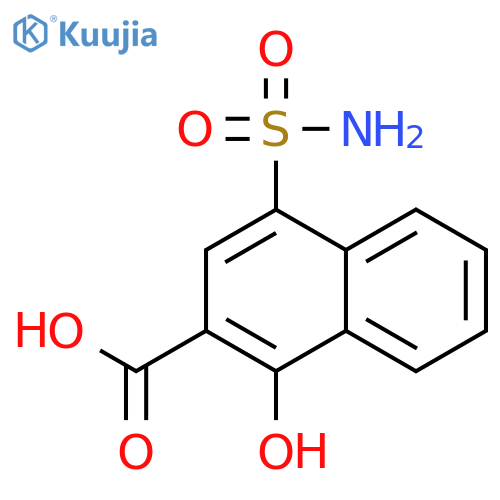 2-Naphthalenecarboxylicacid, 4-(aminosulfonyl)-1-hydroxy- structure