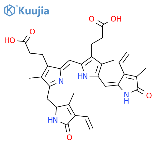 21H-Biline-8,12-dipropanoicacid, 2,17-diethenyl-1,4,5,19,23,24-hexahydro-3,7,13,18-tetramethyl-1,19-dioxo-(9CI) structure