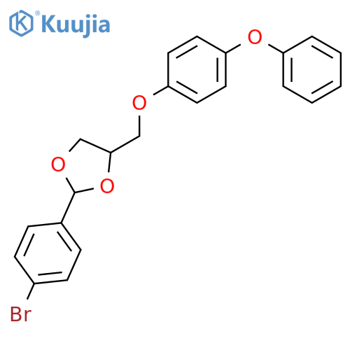1,3-DIOXOLANE, 2-(4-BROMOPHENYL)-4-[(4-PHENOXYPHENOXY)METHYL]- structure