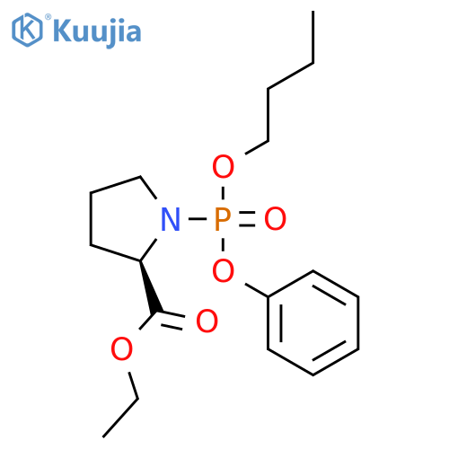 L-Proline, 1-(butoxyphenoxyphosphinyl)-, ethyl ester, (R)- structure