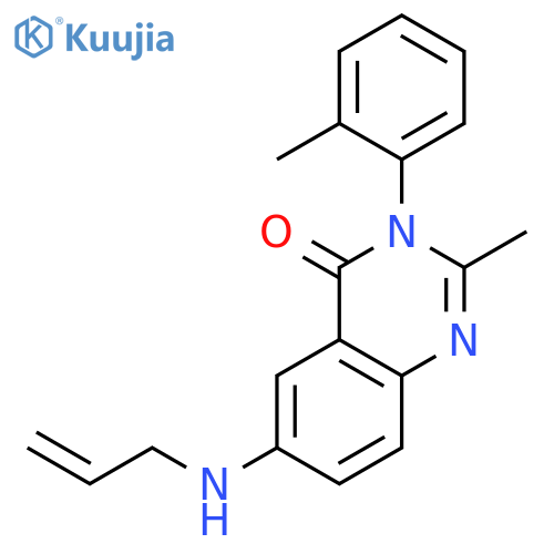 4(3H)-Quinazolinone, 2-methyl-3-(2-methylphenyl)-6-(2-propenylamino)- structure
