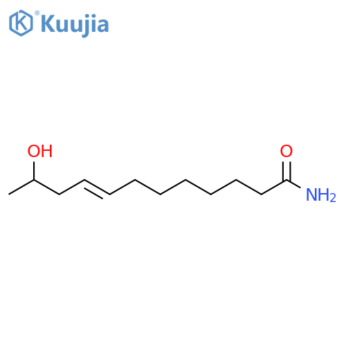 8-Dodecenamide, 11-hydroxy-, (E)- structure