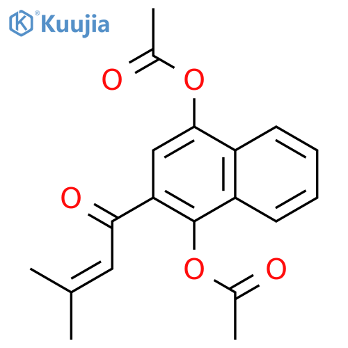 2-Buten-1-one, 1-[1,4-bis(acetyloxy)-2-naphthalenyl]-3-methyl- structure
