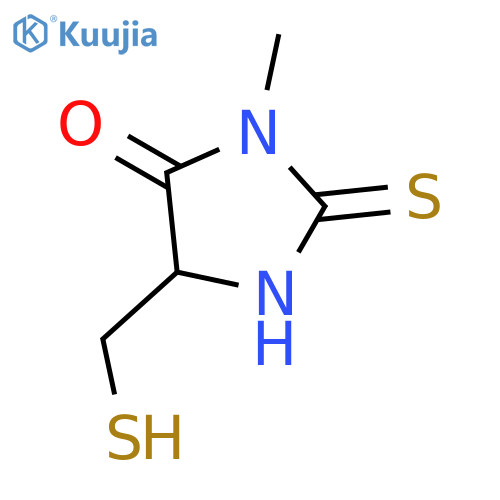 4-IMIDAZOLIDINONE, 5-(MERCAPTOMETHYL)-3-METHYL-2-THIOXO- structure