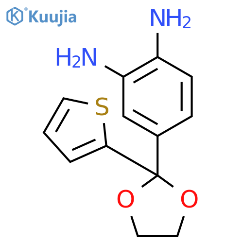1,2-BENZENEDIAMINE, 4-[2-(2-THIENYL)-1,3-DIOXOLAN-2-YL]- structure