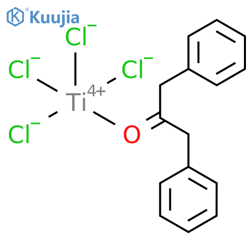 Titanium, tetrachloro(1,3-diphenyl-2-propanone)- structure