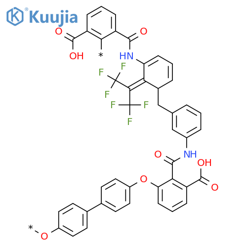 POLY[OXY-1,4-PHENYLENE[2,2,2-TRIFLUORO-1-(TRIFLUOROMETHYL)ETHYLIDENE]-1,4-PHENYLENEOXY(CARBOXYPHENYLENE)CARBONYLIMINO-1,3-PHENYLENEMETHYLENE-1,3-PHENYLENEIMINOCARBONYL(CARBOXYPHENYLENE)] structure