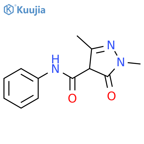 1H-Pyrazole-4-carboxamide, 4,5-dihydro-1,3-dimethyl-5-oxo-N-phenyl- structure