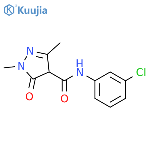 1H-Pyrazole-4-carboxamide,N-(3-chlorophenyl)-4,5-dihydro-1,3-dimethyl-5-oxo- structure