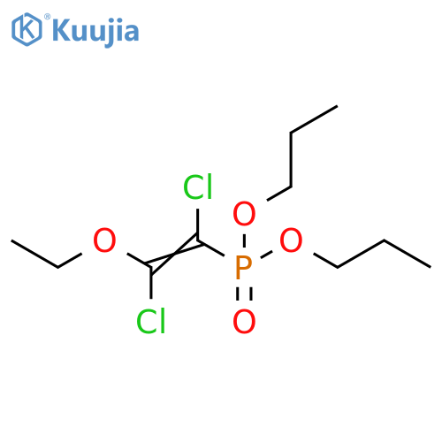 Phosphonic acid, (1,2-dichloro-2-ethoxyethenyl)-, dipropyl ester structure