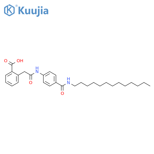 Benzoic acid,2-[2-oxo-2-[[4-[(tridecylamino)carbonyl]phenyl]amino]ethyl]- structure