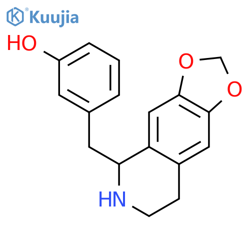 Phenol, 3-[(5,6,7,8-tetrahydro-1,3-dioxolo[4,5-g]isoquinolin-5-yl)methyl]- structure