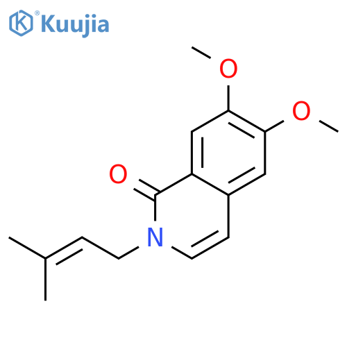 1(2H)-Isoquinolinone, 6,7-dimethoxy-2-(3-methyl-2-butenyl)- structure