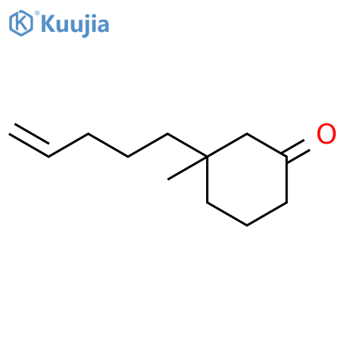 Cyclohexanone, 3-methyl-3-(4-pentenyl)- structure