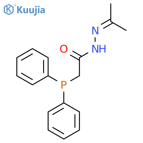 Acetic acid, (diphenylphosphino)-, (1-methylethylidene)hydrazide structure