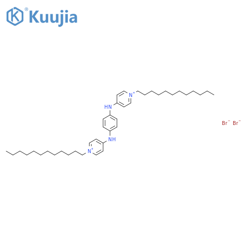 PYRIDINIUM, 4,4'-(1,4-PHENYLENEDIIMINO)BIS[1-DODECYL-, DIBROMIDE structure