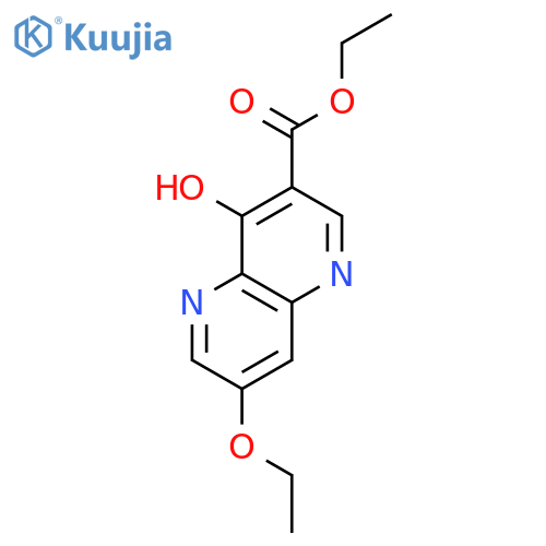 1,5-Naphthyridine-3-carboxylic acid, 7-ethoxy-4-hydroxy-, ethyl ester structure