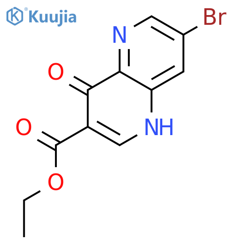 ethyl 7-bromo-4-hydroxy-1,5-naphthyridine-3-carboxylate structure