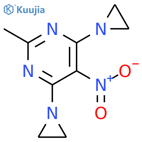 Pyrimidine,4,6-bis(1-aziridinyl)-2-methyl-5-nitro- structure