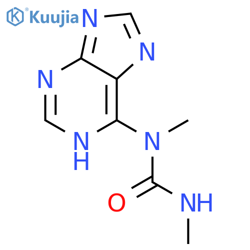 Urea, N,N'-dimethyl-N-1H-purin-6-yl- structure