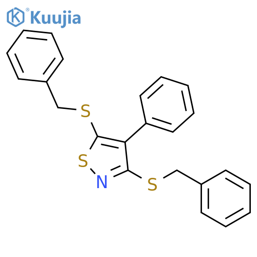 Isothiazole, 4-phenyl-3,5-bis[(phenylmethyl)thio]- structure