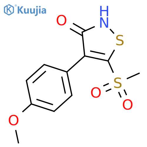 3(2H)-Isothiazolone, 4-(4-methoxyphenyl)-5-(methylsulfonyl)- structure