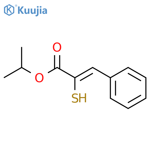 2-PROPENOIC ACID, 2-MERCAPTO-3-PHENYL-, 1-METHYLETHYL ESTER structure