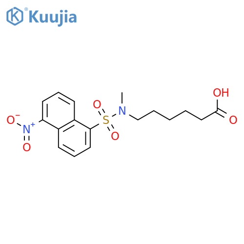 Hexanoic acid, 6-[methyl[(5-nitro-1-naphthalenyl)sulfonyl]amino]- structure