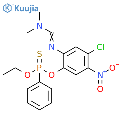 Phosphonothioic acid, phenyl-,O-[4-chloro-2-[[(dimethylamino)methylene]amino]-5-nitrophenyl] O-ethylester structure