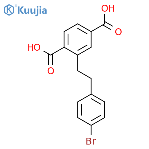 1,4-Benzenedicarboxylic acid, 2-[2-(4-bromophenyl)ethyl]- structure