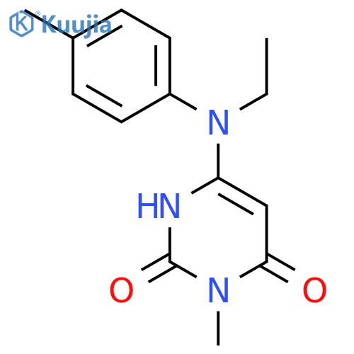 2,4(1H,3H)-PYRIMIDINEDIONE, 6-[ETHYL(4-METHYLPHENYL)AMINO]-3-METHYL- structure