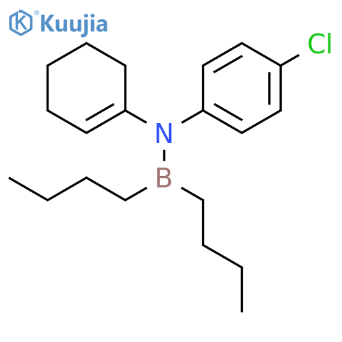 Boranamine, 1,1-dibutyl-N-(4-chlorophenyl)-N-1-cyclohexen-1-yl- structure