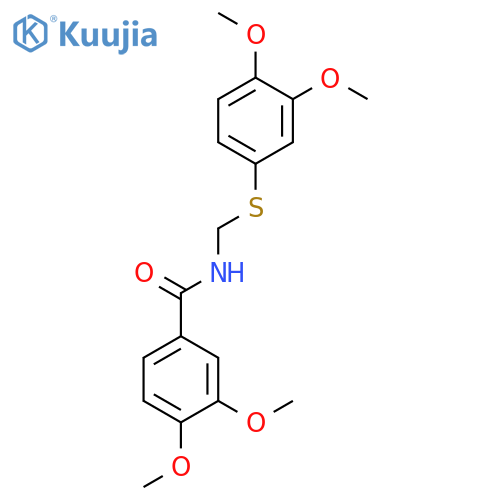 N-{[(3,4-Dimethoxyphenyl)sulfanyl]methyl}-3,4-dimethoxybenzamide structure