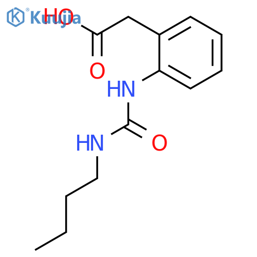 Benzeneacetic acid, 2-[[(butylamino)carbonyl]amino]- structure