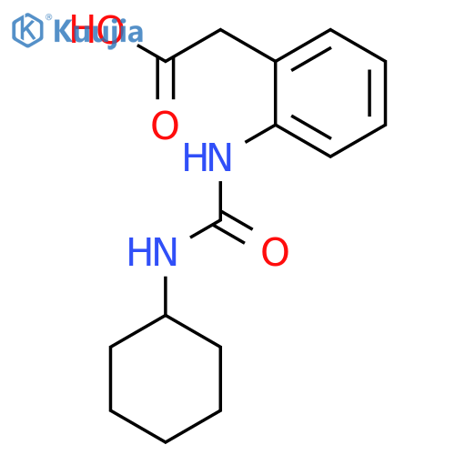 BENZENEACETIC ACID, 2-[[(CYCLOHEXYLAMINO)CARBONYL]AMINO]- structure