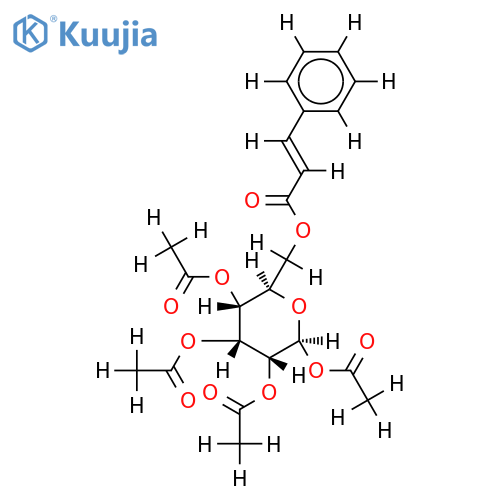beta-D-(+)-1,2,3,4-Tetraacetyl-6-cinnamoyl-glucopyranose structure