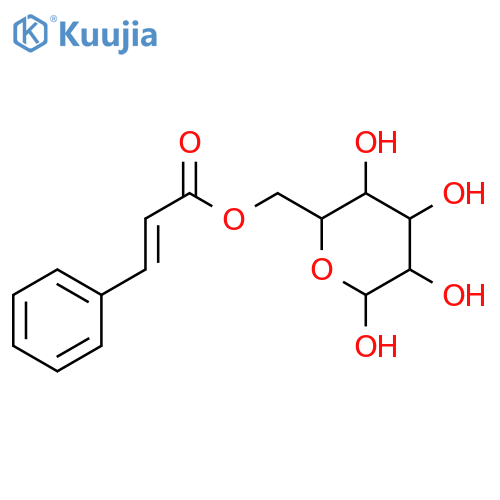 a-D-Glucopyranose,6-(3-phenyl-2-propenoate) structure