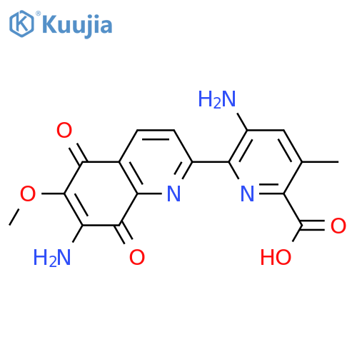 2-Pyridinecarboxylicacid,5-amino-6-(7-amino-5,8-dihydro-6-methoxy-5,8-dioxo-2-quinolinyl)-3-methyl- structure