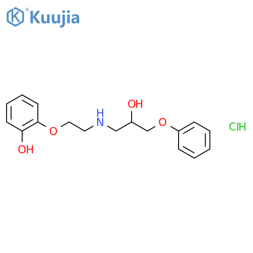 Phenol, 2-[2-[(2-hydroxy-3-phenoxypropyl)amino]ethoxy]-, hydrochloride structure
