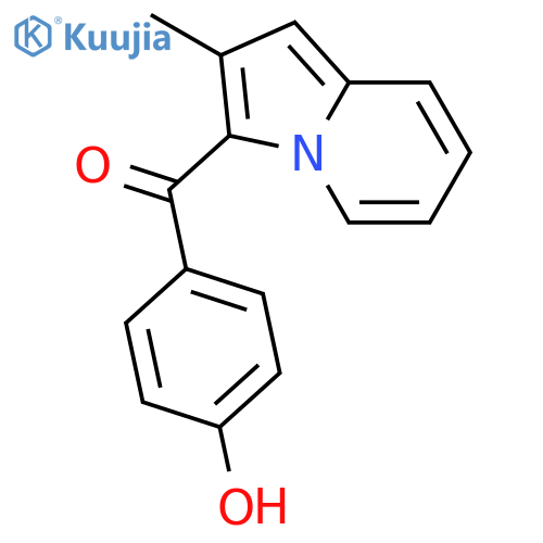 Methanone, (4-hydroxyphenyl)(2-methyl-3-indolizinyl)- structure
