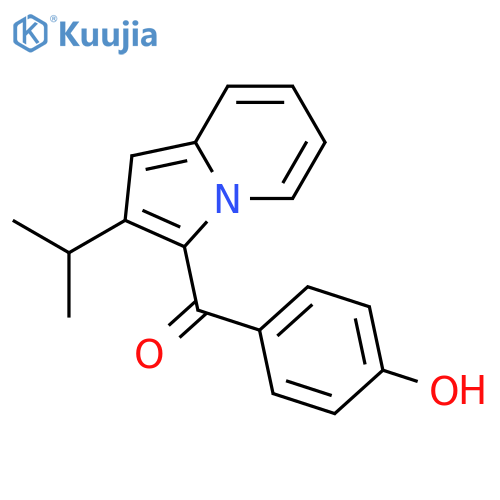 METHANONE, (4-HYDROXYPHENYL)[2-(1-METHYLETHYL)-3-INDOLIZINYL]- structure