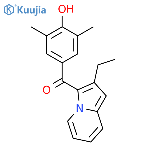 Methanone, (2-ethyl-3-indolizinyl)(4-hydroxy-3,5-dimethylphenyl)- structure