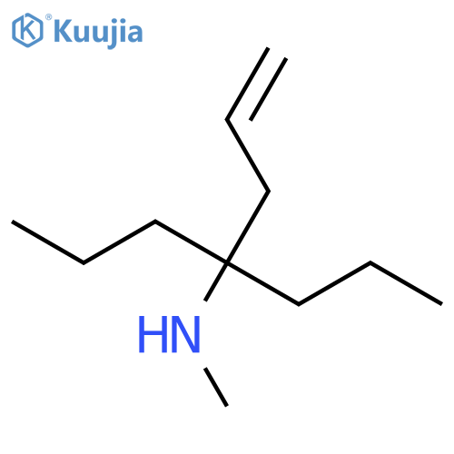 N-methyl-4-propylhept-1-en-4-amine structure